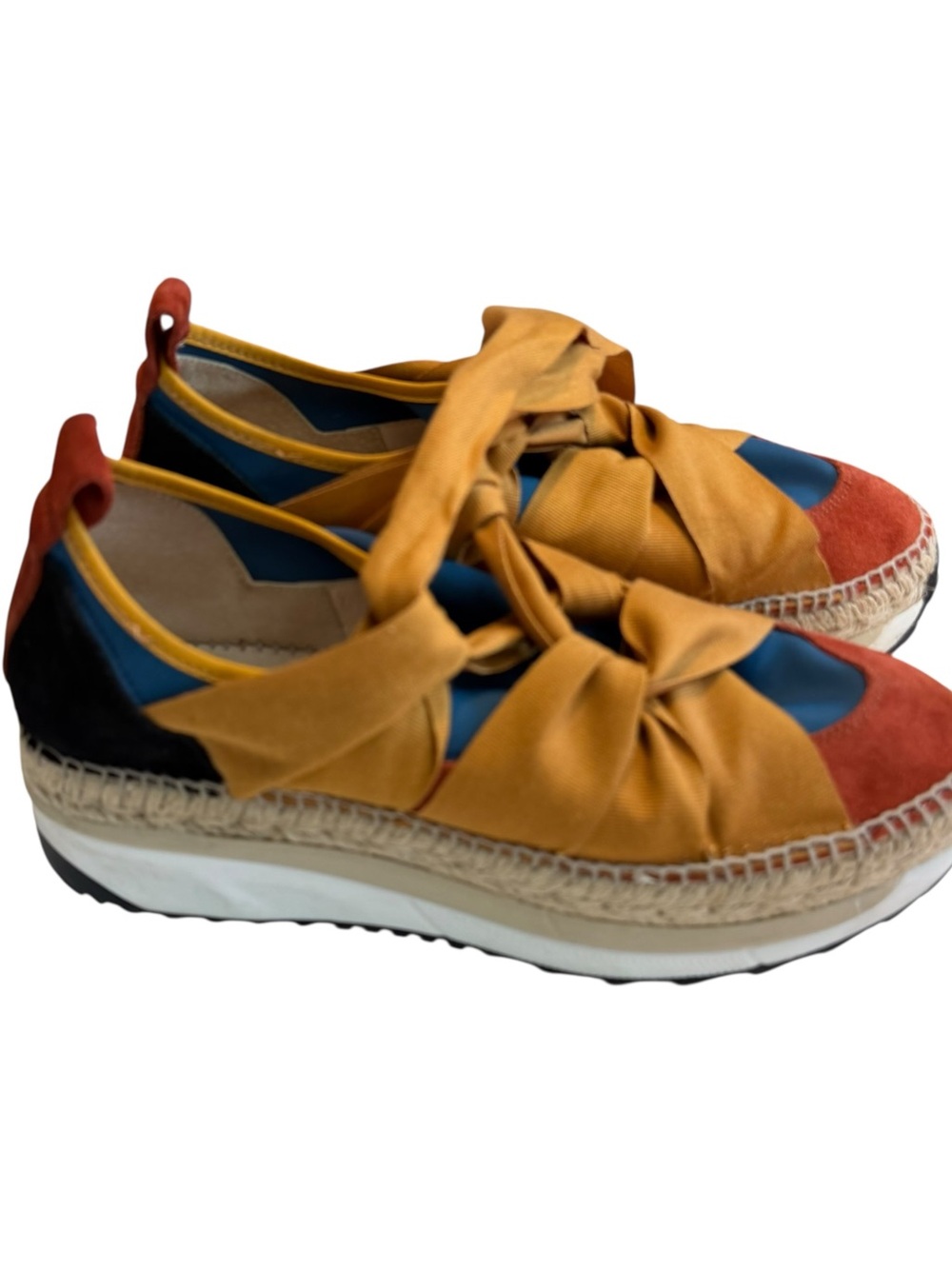Free People Chapmin Multicolor Espadrille Platform Sneakers with Bow Accents - Picture 5 of 15